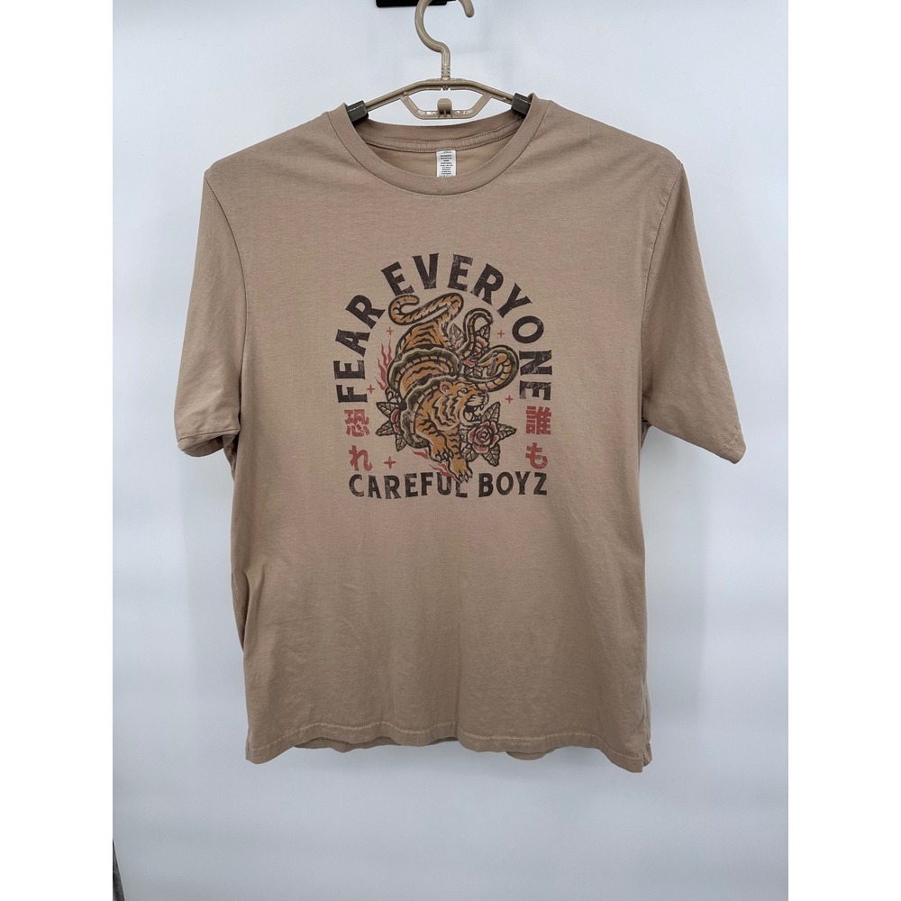 Fear Everyone Careful Boyz Graphic T-Shirt XL Tiger‎ Rose